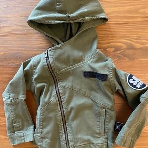 Nununu Hooded Biker Jacket, 12-18mo